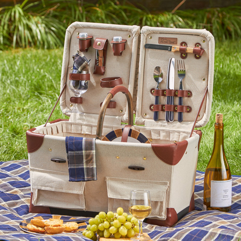 Birch Lane™ Erving Park Picnic Basket Set & Reviews Wayfair